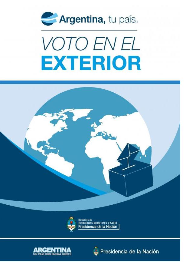 VOTO ARGENTINO EN EL EXTERIOR  PARTICIPA DE LAS ELECCIONES DESDE EL EXTERIOR